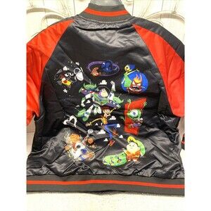 2020 Disney LootCrate PIXAR - Full Zip Satin Jacket 2XL Red/Black RARE NWT